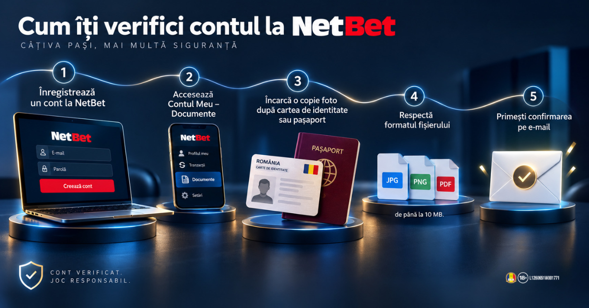 Pașii pentru verificarea identității la NetBet