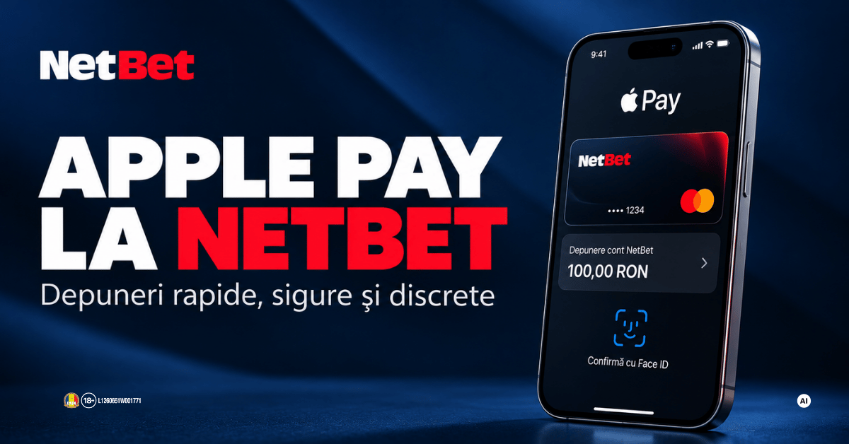 Apple Pay la NetBet - depuneri rapide, sigure și discrete Apple Pay la NetBet - depuneri online prin iPhone cu autentificare Face ID